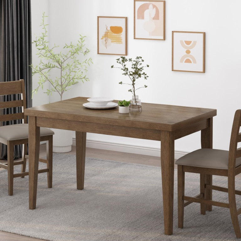 English Elm Wood Rubberwood Counter Height Dining Table Farmhouse Antique Finish for Kitchen Nook N780P503438W