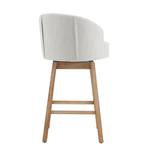 English Elm 32.25 Tufted Swivel Barstools Set of 2 Rubberwood Frame Nailhead Kitchen Counter Seating N780P504556A