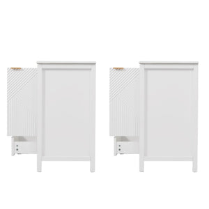 English Elm 48" Double Mdf Bathroom Vanity Set with Undermount Sinks and Soft Close Storage N817P339018K
