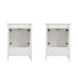 English Elm 48" Double Mdf Bathroom Vanity Set with Undermount Sinks and Soft Close Storage N817P339018K