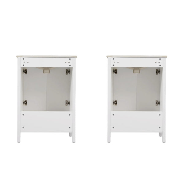 English Elm 48" Double Mdf Bathroom Vanity Set with Undermount Sinks and Soft Close Storage N817P339018K