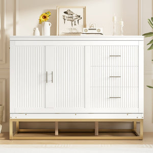English Elm Murphy Freestanding Queen Bed Cabinet with Faux Drawer Facade and Integrated Headboard Shelf White N820S00028K-1