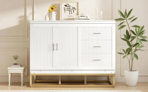 English Elm Murphy Freestanding Queen Bed Cabinet with Faux Drawer Facade and Integrated Headboard Shelf White N820S00028K-1