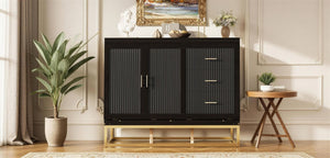 English Elm Murphy Queen Cabinet Bed Freestanding Espresso Finish with Headboard Shelf Metal Legs N820S00028P-1