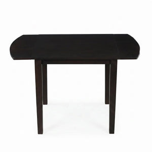 English Elm Extendable Drop Leaf Rubberwood Dining Table Space Saving Modern Small Kitchen Design Dark Brown N842P491824B