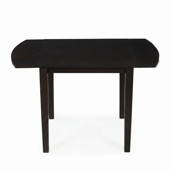 English Elm Extendable Drop Leaf Rubberwood Dining Table Space Saving Modern Small Kitchen Design Dark Brown N842P491824B