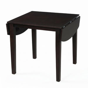 English Elm Extendable Drop Leaf Rubberwood Dining Table Space Saving Modern Small Kitchen Design Dark Brown N842P491824B