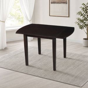 English Elm Extendable Drop Leaf Rubberwood Dining Table Space Saving Modern Small Kitchen Design Dark Brown N842P491824B