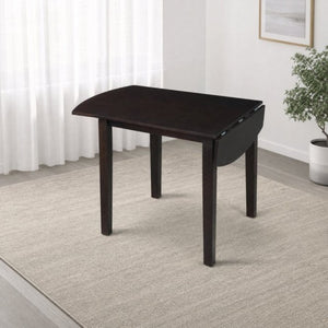 English Elm Extendable Drop Leaf Rubberwood Dining Table Space Saving Modern Small Kitchen Design Dark Brown N842P491824B