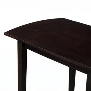 English Elm Extendable Drop Leaf Rubberwood Dining Table Space Saving Modern Small Kitchen Design Dark Brown N842P491824B