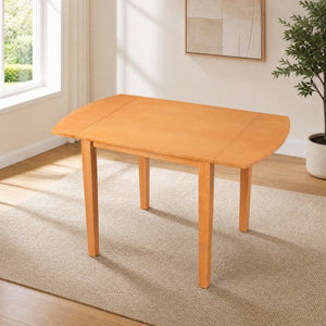 English Elm Extendable Drop Leaf Rubberwood Dining Table Space Saving Modern Small Kitchen Design Natural N842P491824N