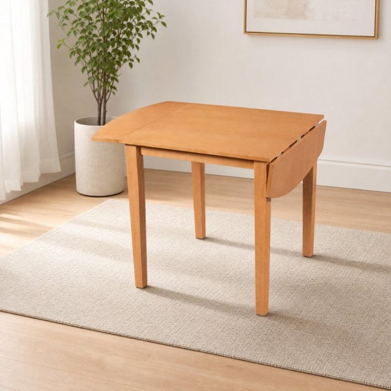 English Elm Extendable Drop Leaf Rubberwood Dining Table Space Saving Modern Small Kitchen Design Natural N842P491824N