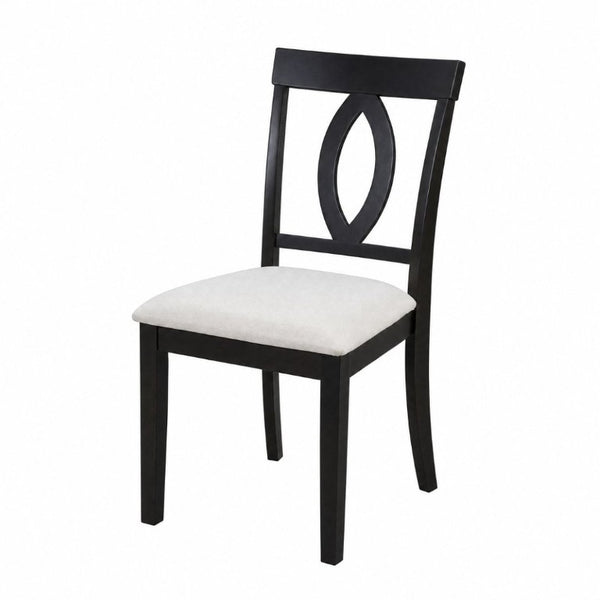English Elm Wooden Rubberwood Dining Chairs Mid Century Upholstered Padded Seat Set for Kitchen Dark Brown N842P491825B