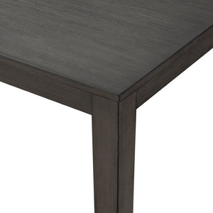 English Elm Dining Set with Cross Back Chairs and Bench Rubberwood Legs Farmhouse Style Seats Six Dark Gray + Beige Cushion Set for 6 N842S000043G