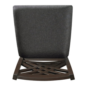 English Elm 4-Piece Cross Back Rubberwood Dining Chair Set with Foam Cushioned Linen Seats Farmhouse N842S000643W