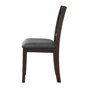 English Elm 4-Piece Cross Back Rubberwood Dining Chair Set with Foam Cushioned Linen Seats Farmhouse N842S000643W
