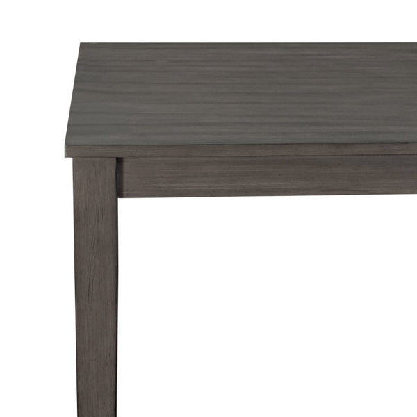 English Elm Dining Set with Cross Back Chairs and Bench Rubberwood Legs Farmhouse Style Seats Six Dark Gray + Beige Cushion Set for 4 N842S200043G
