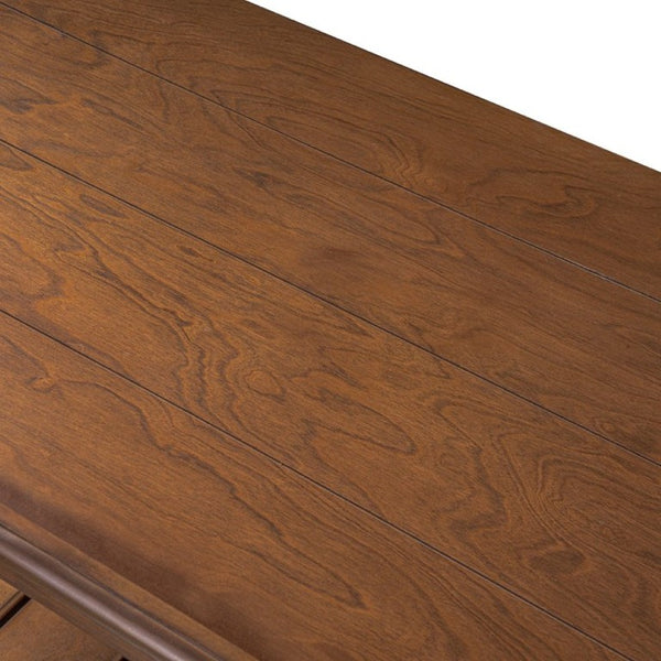 English Elm Vibe Haus Two Tier Farmhouse Coffee Table Spindle Legs Open Shelf Living Room Brown N893P473265D
