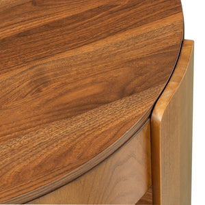 English Elm Vibe Haus Round Lift Top Coffee Table Hidden Storage Wood Grain Mdf Living Room Brown N893P500710D