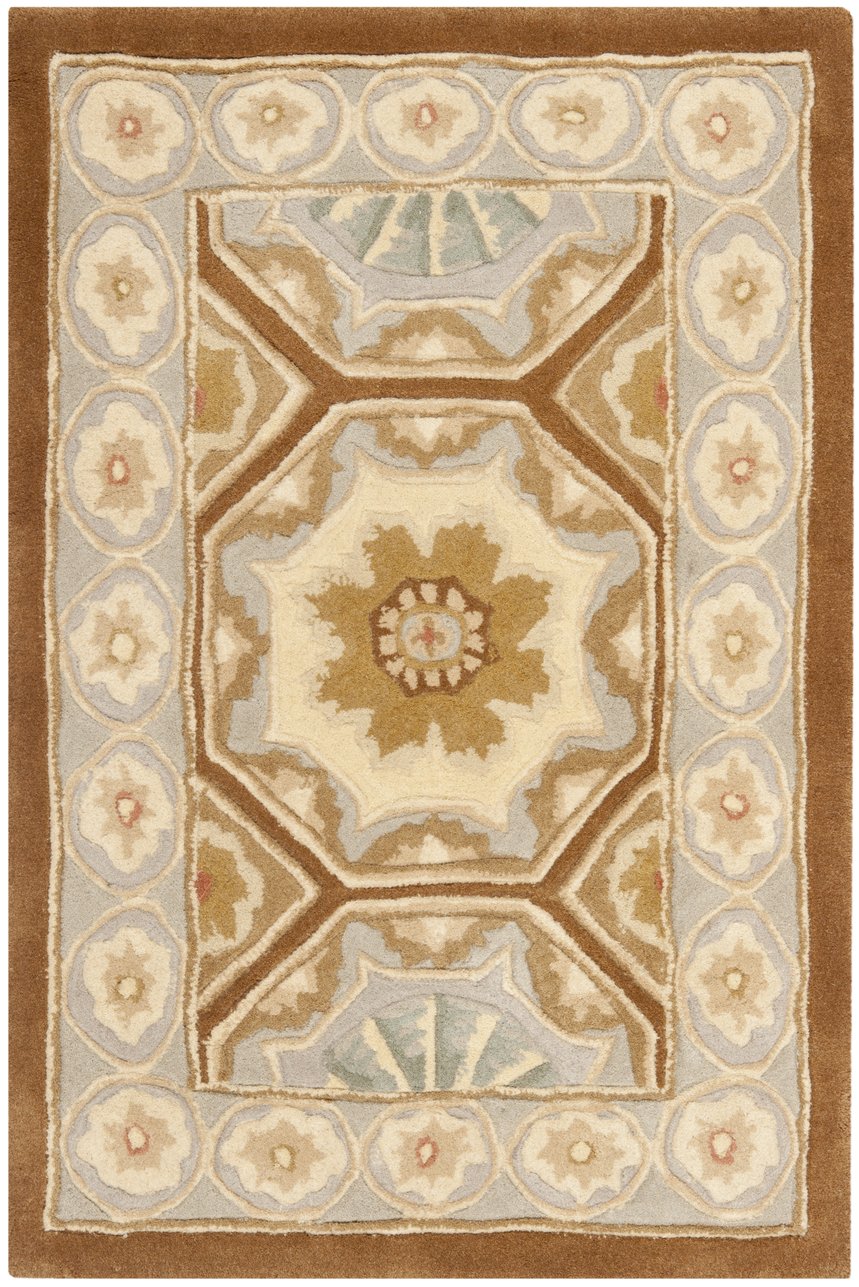 Safavieh Naples Hand-tufted Wool Pile Accent Rug – Luxurious 2' X 3' Ivory & Brown, Timeless Design For Any Room Ivory ,Brown Wool Pile Na513a-2