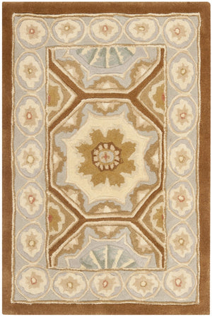 Safavieh Naples Hand-tufted Wool Pile Accent Rug – Luxurious 2' X 3' Ivory & Brown, Timeless Design For Any Room Ivory ,Brown Wool Pile Na513a-2