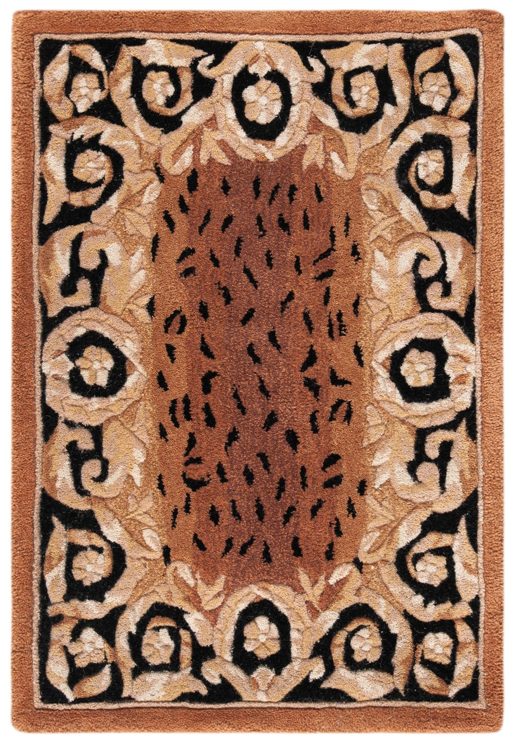 Safavieh Naples Hand-tufted Wool Area Rug - Luxurious Black And Gold Design For Timeless Elegance In Any Space Black ,Gold Wool Na712a-2