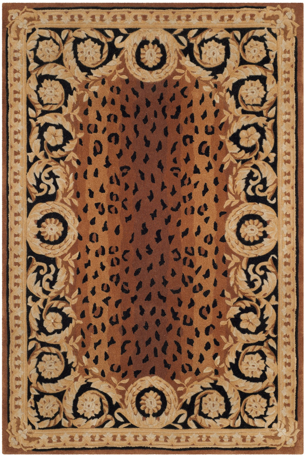 Safavieh Naples Hand-tufted Wool Area Rug - Luxurious Black And Gold Design For Timeless Elegance In Any Space Black ,Gold Wool Na712a-2