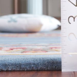 Safavieh Naples Hand-tufted Area Rug - Timeless Light Blue And Ivory Medallion Design For Elegant Spaces Light Blue ,Ivory 80% Wool 10% Cotton Na901j-3