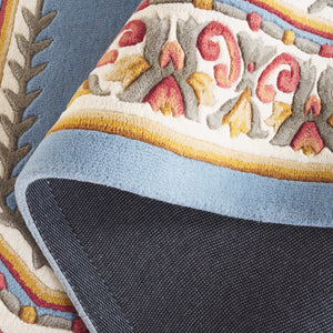 Safavieh Naples Hand-tufted Area Rug - Timeless Light Blue And Ivory Medallion Design For Elegant Spaces Light Blue ,Ivory 80% Wool 10% Cotton Na901j-3