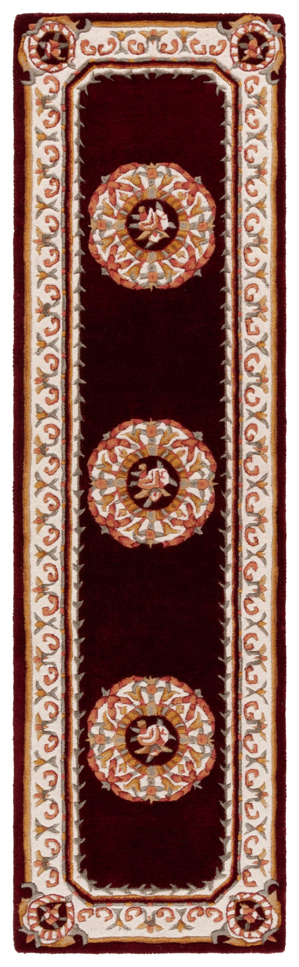 Safavieh Naples Hand-tufted Area Rug - Timeless Light Blue And Ivory Medallion Design For Elegant Spaces Red ,Ivory 80% Wool 10% Cotton Na901q-5