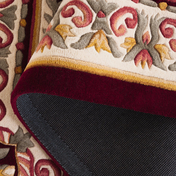 Safavieh Naples Hand-tufted Area Rug - Timeless Light Blue And Ivory Medallion Design For Elegant Spaces Red ,Ivory 80% Wool 10% Cotton Na901q-5