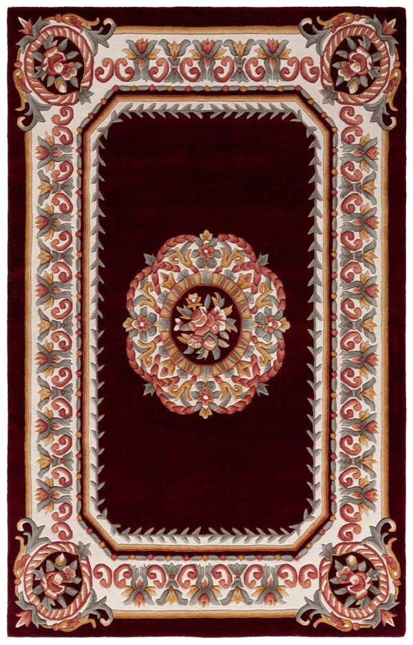 Safavieh Naples Hand-tufted Area Rug - Timeless Light Blue And Ivory Medallion Design For Elegant Spaces Red ,Ivory 80% Wool 10% Cotton Na901q-5