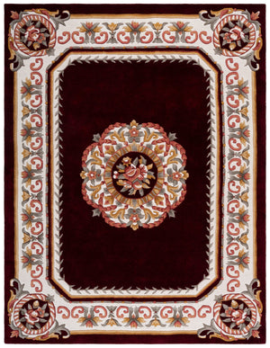 Safavieh Naples Hand-tufted Area Rug - Timeless Light Blue And Ivory Medallion Design For Elegant Spaces Red ,Ivory 80% Wool 10% Cotton Na901q-5