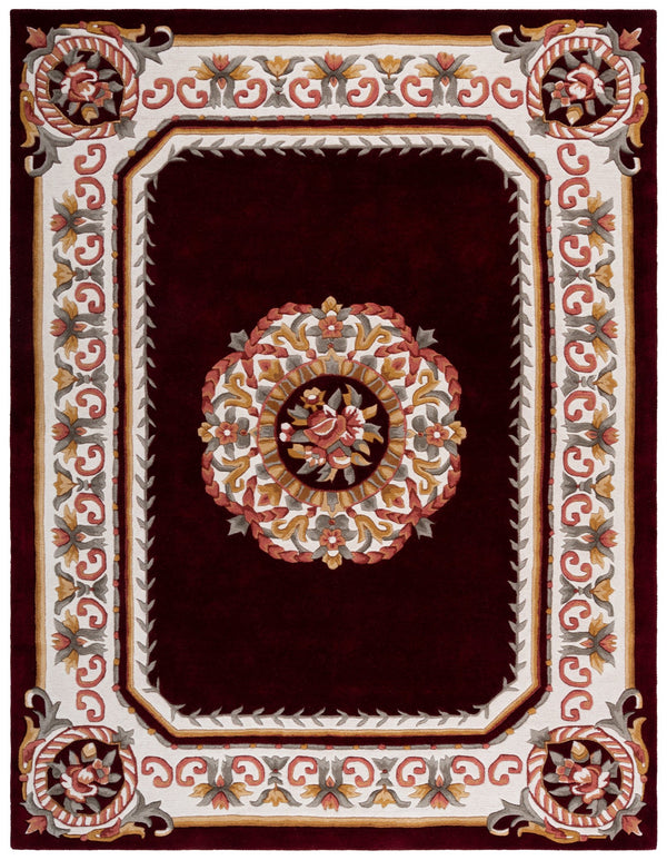 Safavieh Naples Hand-tufted Area Rug - Timeless Light Blue And Ivory Medallion Design For Elegant Spaces Red ,Ivory 80% Wool 10% Cotton Na901q-5