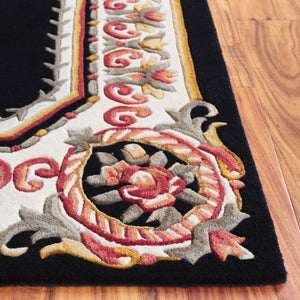 Safavieh Naples Hand-tufted Area Rug - Timeless Light Blue And Ivory Medallion Design For Elegant Spaces Black ,Ivory 80% Wool 10% Cotton Na901z-4