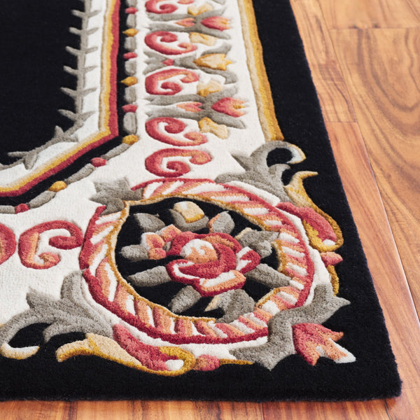 Safavieh Naples Hand-tufted Area Rug - Timeless Light Blue And Ivory Medallion Design For Elegant Spaces Black ,Ivory 80% Wool 10% Cotton Na901z-4