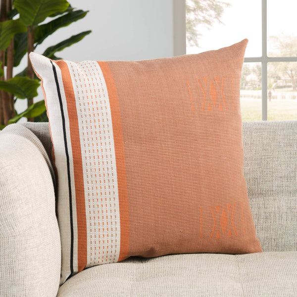 Jaipur Living Vibe by Jaipur Living Parvati Cotton Pillow Cover Tribal Geometric Bohemian Accent Warm Taupe PLC102470