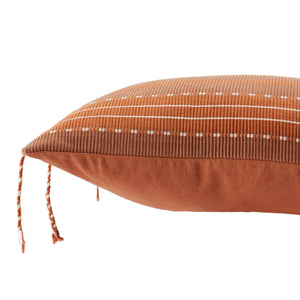 Jaipur Living Vibe by Jaipur Living Bhodi Cotton Lumbar Pillow Tassel Trim Tribal Boho Accent Poly Fill PLW103754
