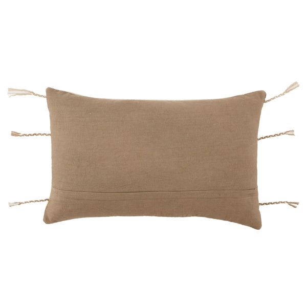 Jaipur Living Vibe by Jaipur Living Mahalia Cotton Lumbar Pillow Tribal Geometric Tassel Trim Boho Poly Fill PLW103755
