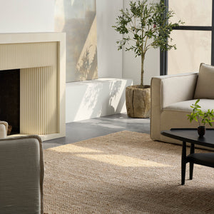 Jaipur Living Naturals Lucia Mayen Nal02 Handwoven Handmade 100% Jute Solids Solid Indoor Rug Cream, Brown 100% Jute Rug112587