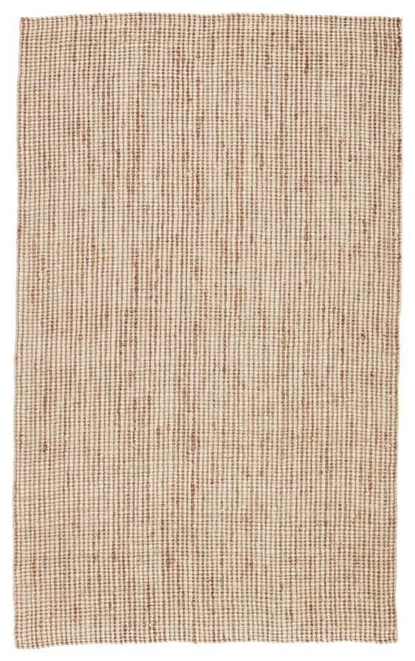 Jaipur Living Naturals Lucia Mayen Nal07 Handwoven Handmade 100% Jute Solids Solid Indoor Rug Tan, White 100% Jute Rug137156