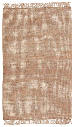 Jaipur Living Jaipur Living Handwoven Jute Area Rug Chunky Weave Knotted Fringe Neutral Ivory Beige RUG149574