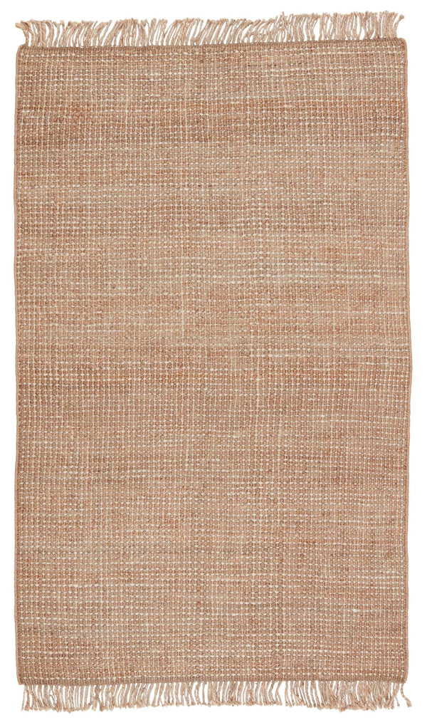 Jaipur Living Jaipur Living Handwoven Jute Area Rug Chunky Weave Knotted Fringe Neutral Ivory Beige RUG149574