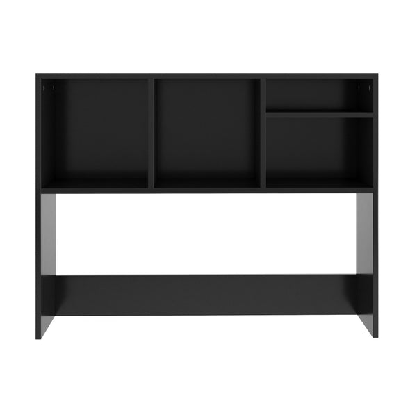 English Elm Lotus Modern Desktop Bookshelf Organizer for Stylish Storage, Perfect for Home Offices & Dorms Black NAN-17295-BK-GG