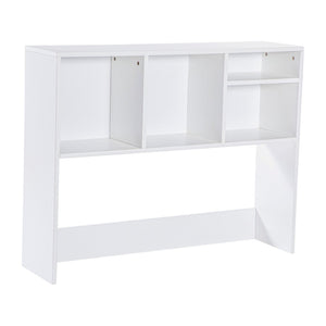 English Elm Lotus Modern Desktop Bookshelf Organizer for Stylish Storage, Perfect for Home Offices & Dorms White NAN-17295-WH-GG