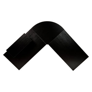 English Elm Ginny L-Shaped Desk: Stylish Space-Saving Corner Workstation for Home Office & Gaming Setup Black Top/Black Frame NAN-CD-22181-BK-BK-GG