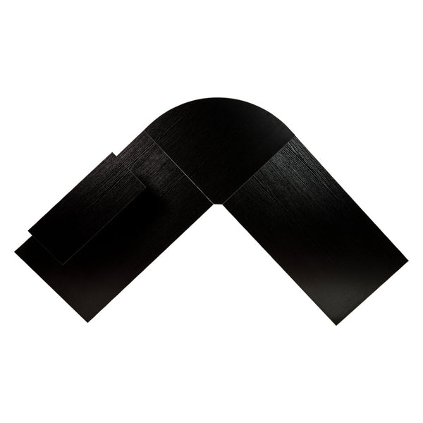 English Elm Ginny L-Shaped Desk: Stylish Space-Saving Corner Workstation for Home Office & Gaming Setup Black Top/Black Frame NAN-CD-22181-BK-BK-GG