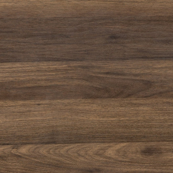 English Elm Clifton Compact Computer Desk with Monitor Shelf - Stylish Mixed-Media Design for Small Spaces Rustic Walnut NAN-CLIFTON-RU-GG