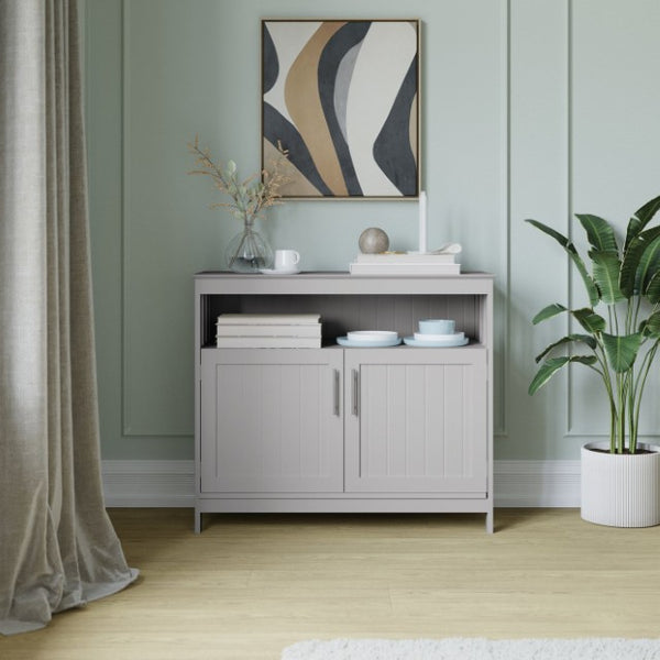 English Elm Mayfield 40" Classic Buffet and Sideboard with Stylish Storage and Elegant Display Options for Home Gray NAN-F-HY-B23108-GRY-GG