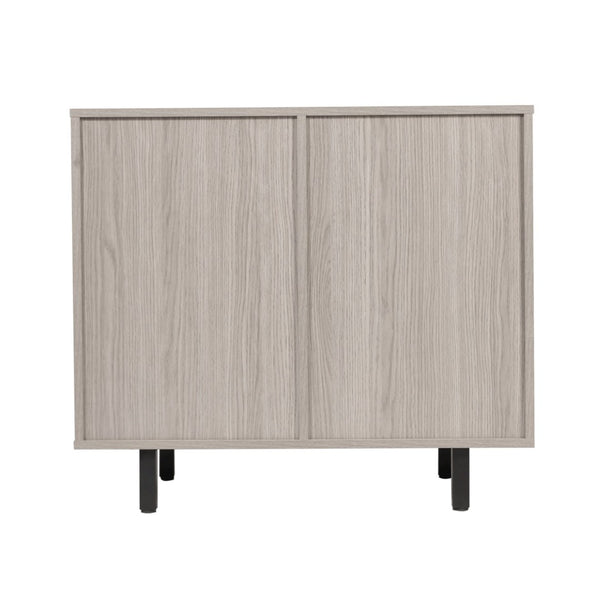 English Elm Elmont Classic Bar and Sideboard with Shaker-Inspired Design, Stemware Storage, and Bottle Display Gray NAN-F-HY-B23113-GRY-GG